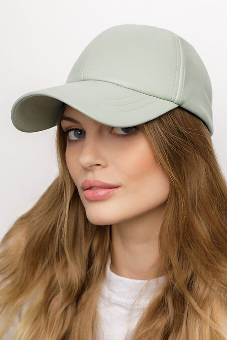 Damska czapka z daszkiem. Czapki. Kolor: zielony. #4496353