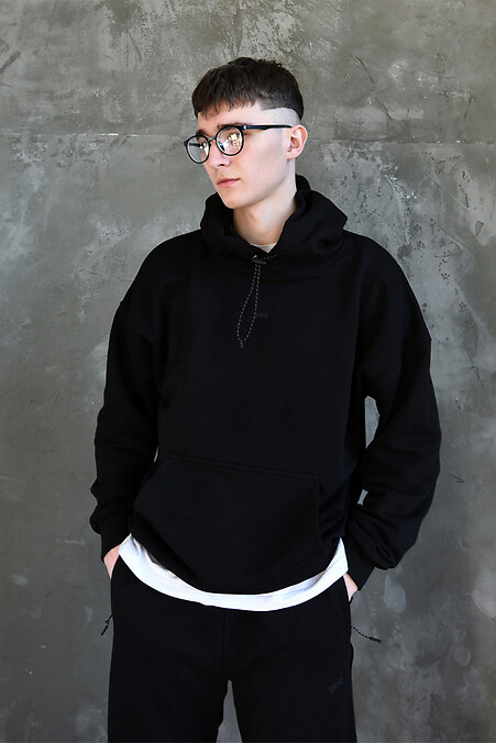 Men's OVERSIZE + paracord hoodie. Sweatshirts, sweatshirts. Color: black. #8038354