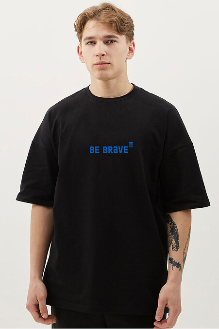 Koszulka BE BRAVE. T-shirty. Kolor: czarny. #9000357