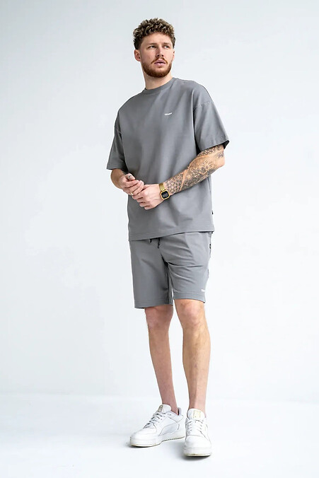 Мужской летний костюм OVERSIZE Lite Серый - #8034358