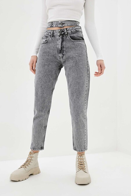 Damenjeans. Jeans. Farbe: grau. #4009365
