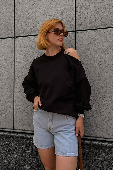 Women's sweatshirt Reload - Choco, black - #8031373