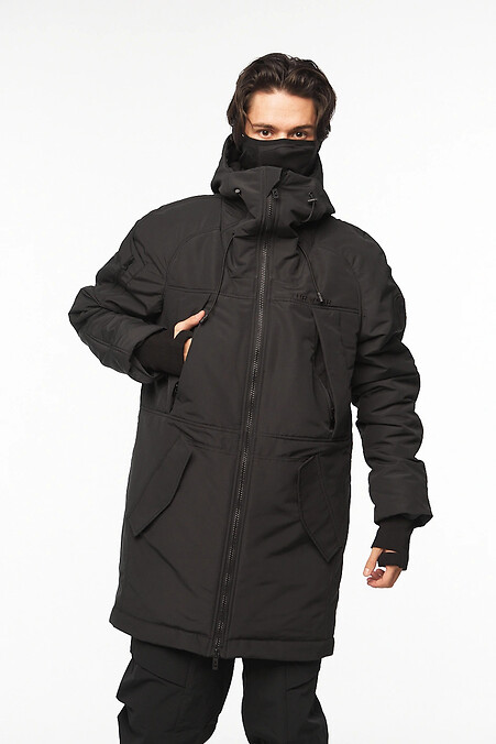 Herren Winter Wasser- und Winddichter Parka "Bozo", schwarz - #8037383
