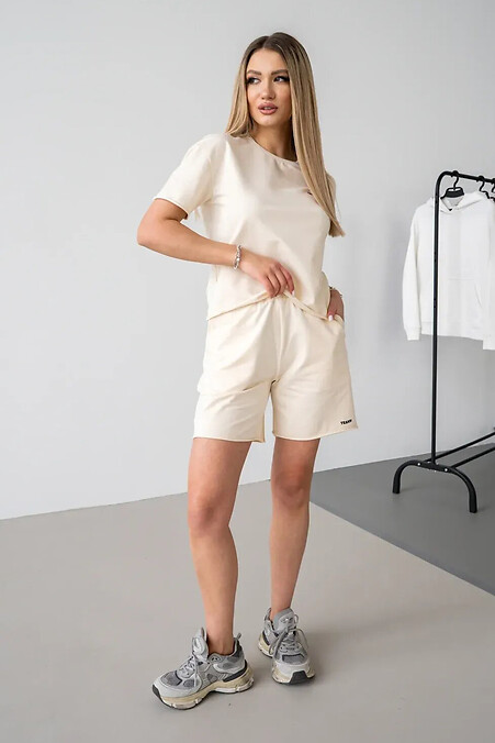 Женский летний костюм OVERSIZE Lite Песочный - #8034388