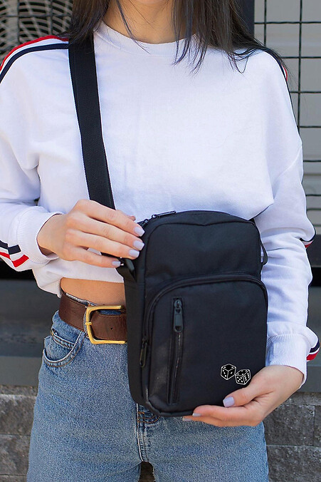 Жіноча Сумка Месенджер Барсетка Через Плече  з Принтом Cube Black - #8055391