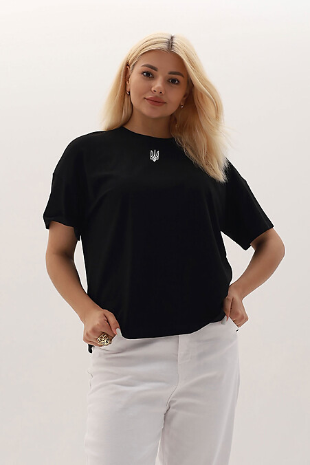 Футболка з гербом чорна - #9001394
