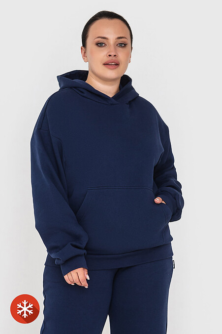 Padded hoodie KAMALA. Sportswear. Color: blue. #3041401