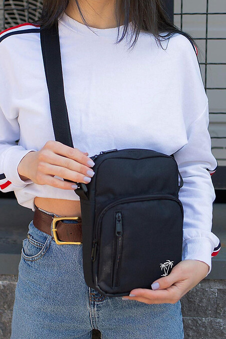 Жіноча Сумка Месенджер Барсетка Через Плече  з Принтом Palm Black - #8055419