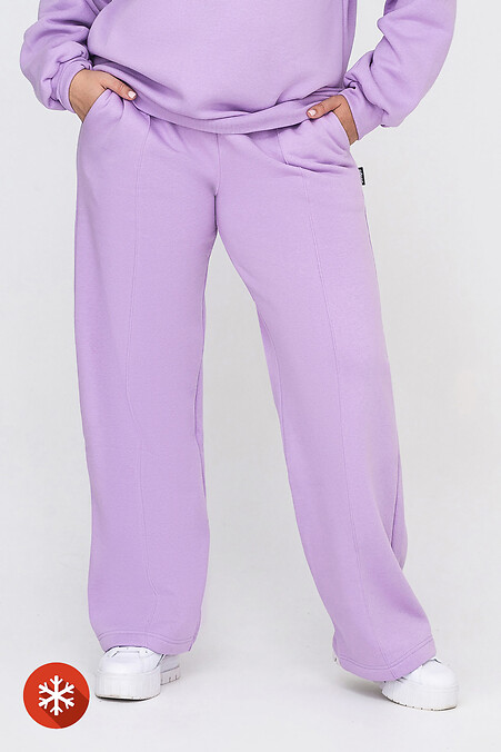 Ciepłe spodnie WENDI. Spodnie. Kolor: purpurowy. #3041424