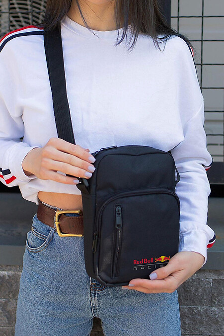 Жіноча Сумка Месенджер Барсетка Через Плече  з Принтом RedBull Black - #8055425