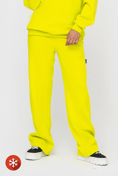 Ciepłe spodnie WENDI. Spodnie. Kolor: żółty. #3041426