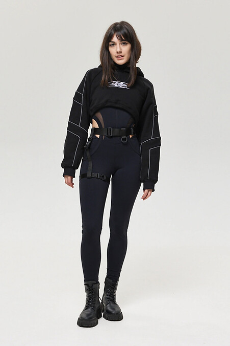 Selena Reflektierender Damen-Hoodie, Schwarz - #8037427