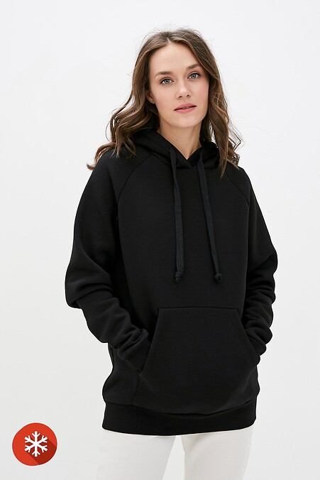 Fleece-Hoodie SKILL. Sportbekleidung. Farbe: das schwarze. #3039431