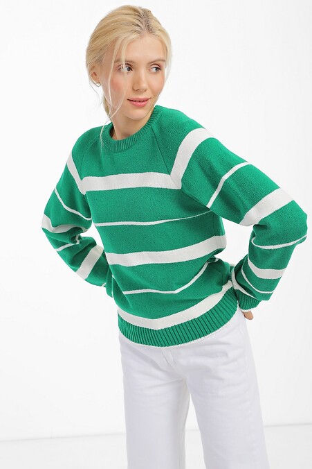 Джемпер жіночій. Кофти і светри. Колір: зелений. #4038432