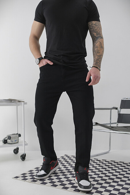 Мужские джинсы Regular Fit черного цвета - #8049435