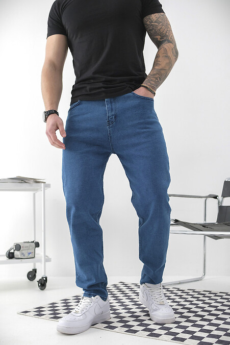 Męskie dżinsy Regular Fit Karma w kolorze niebieskim - #8049436
