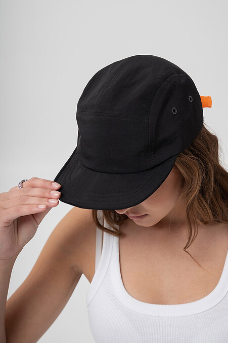 Women's Nylon Baseball Cap Camp Cap Without Oracul Black - #8056437