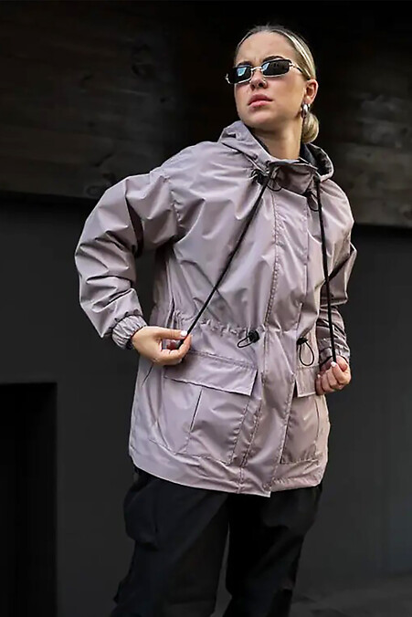 Damen-Windjacke in der Farbe Cappuccino - #8031439