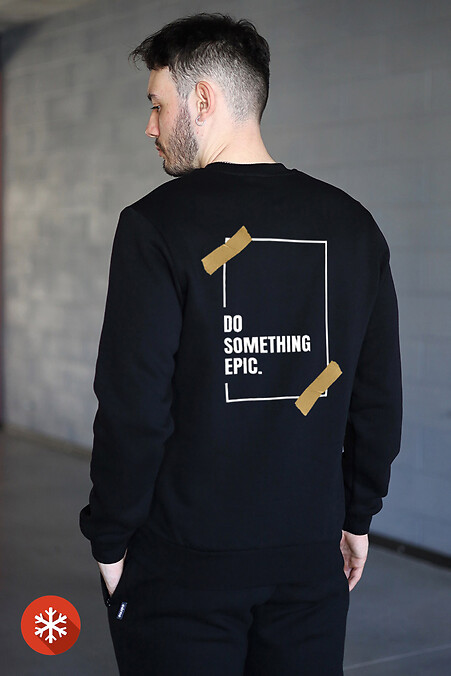 Утепленный свитшот ROBERT на флисе Do something epic - #9001439
