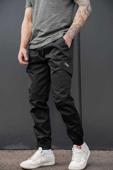 Чоловічі Трикотажні Штани Карго Without Bayraktar 27 Black - #8056441