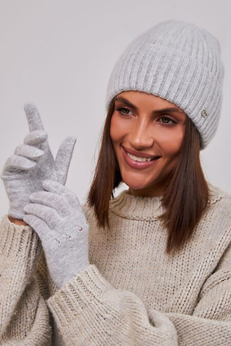 Missy ART Damen Touch Handschuhe in Hellgrau - #4496448