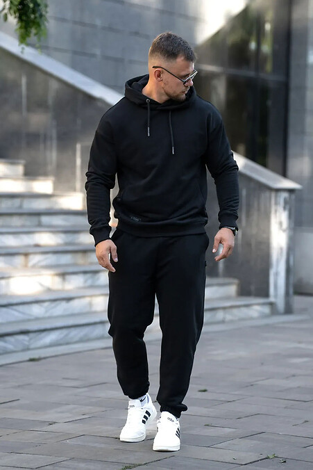 Чоловічий демісезонний спортивний костюм ROVER чорного кольору - #8034452