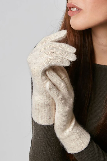 Helle Wollhandschuhe für Damen - #4496453