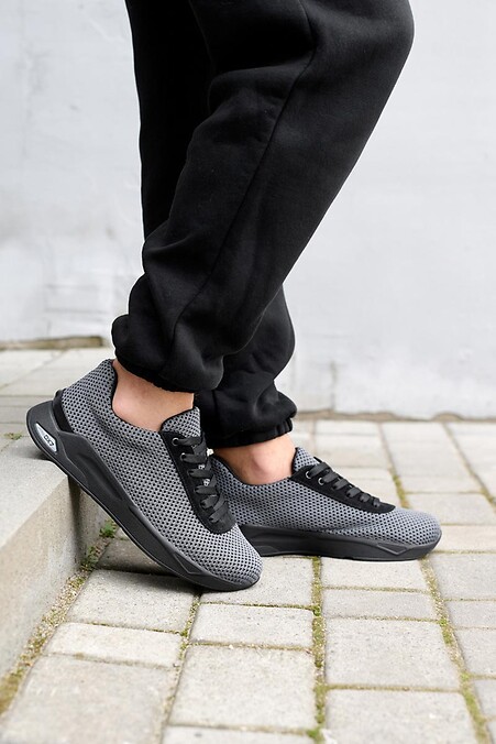 Herren Sneaker Textil Sommer grau. Turnschuhe. Farbe: grau. #8019453