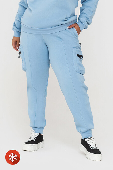Insulated trousers OLESYA. Trousers, pants. Color: blue. #3041454