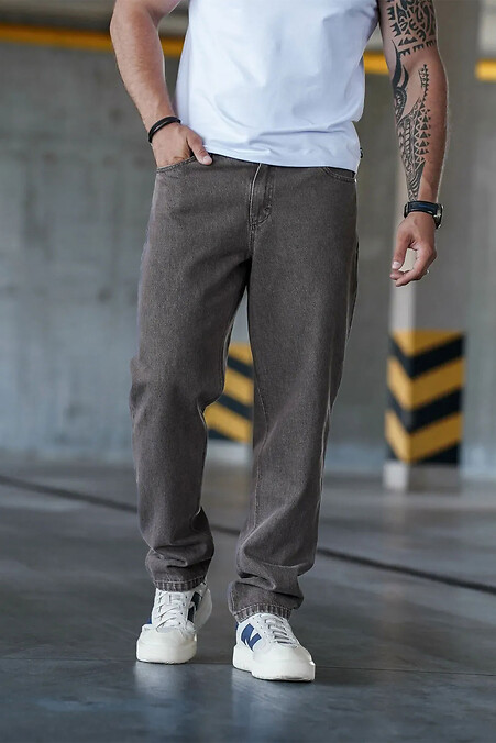 Чоловічі джинси mom denim коричневого кольору - #8034460