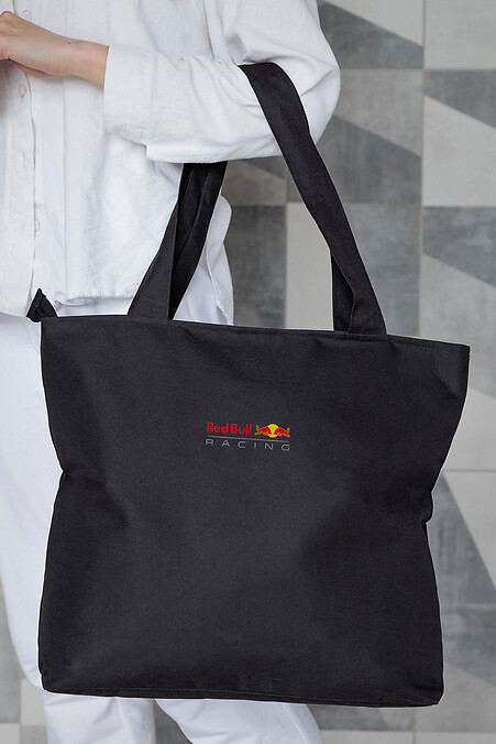 Damska torba z materiału Eco-Shopper z nadrukiem RedBull czarna - #8055461