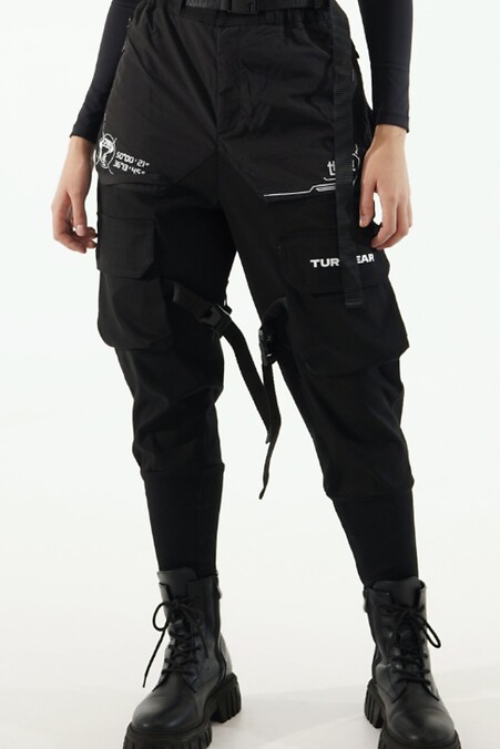 Damen-Cargohose aus hessischer Baumwolle. Hosen. Farbe: das schwarze. #8037463