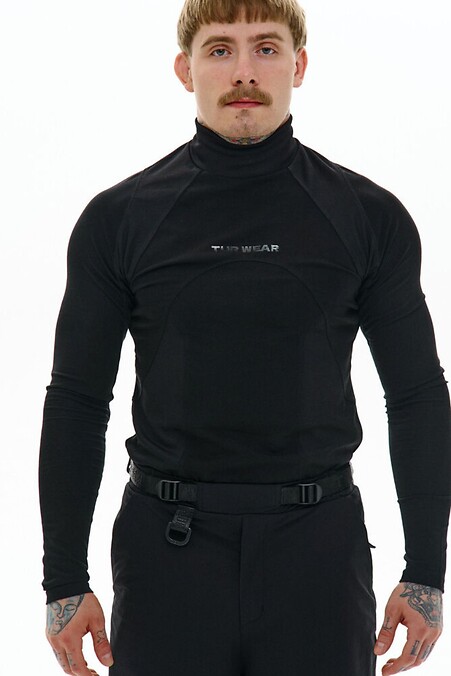 Rashguard z długim rękawem i wstawkami kulmax „SM-2417”. Golfy i bluzki z długim rękawem. Kolor: czarny. #8037466