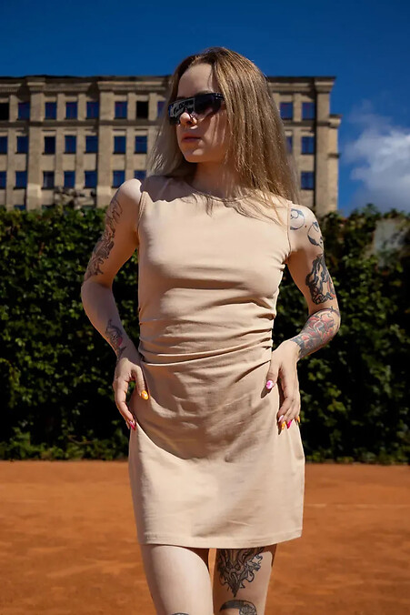 Women's Summer Mini Dress Avane Beige - #8031470