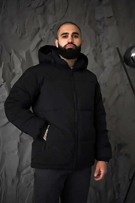 Men's black winter jacket - #8031475