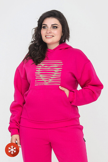 Wattierter Kapuzenpullover KAMALA „Striped Heart“ - #9001480