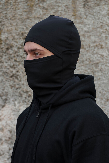 Męska bawełniana kominiarka narciarska Extreme Black - #8055490