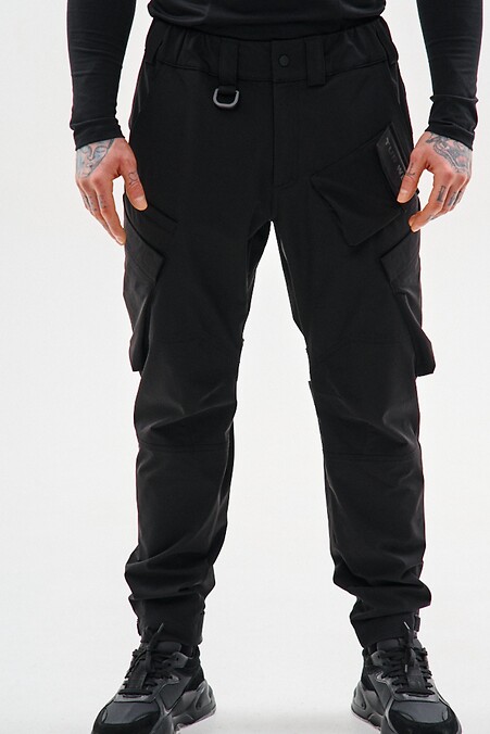 Nylonowe spodnie cargo Bronson. Spodnie. Kolor: czarny. #8037493