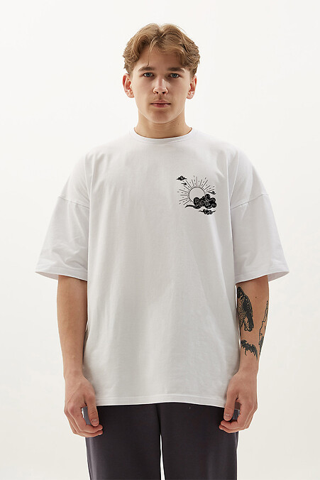 T-shirt oversize w kolorze białym The Weather - #9001504