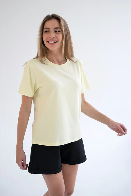 Women's Basic Cotton T-shirt "Basic Limonna" - #8034511