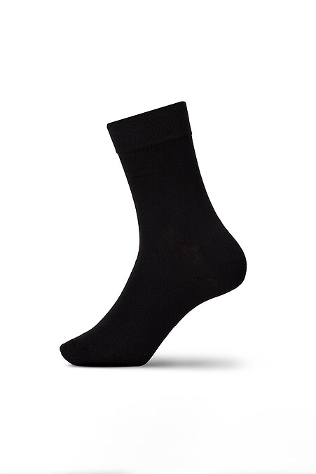Чоловічі однотонні шкарпетки класичної довжини, чорні - #2401512