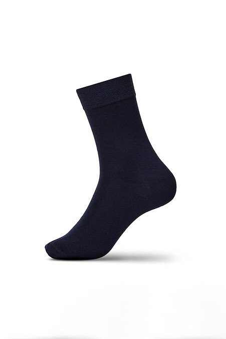 Men's plain classic length socks, dark gray - #2401513