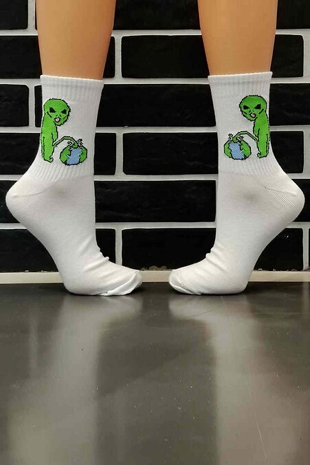 Носки Orphan (инопланетянин). Гольфы, носки. Цвет: белый. #8024513