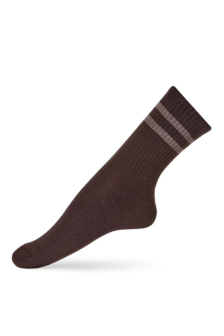 Women's socks "Valencia", dark brown - #2401518