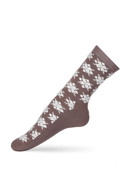 Women's Glasgow socks, brown - #2401519