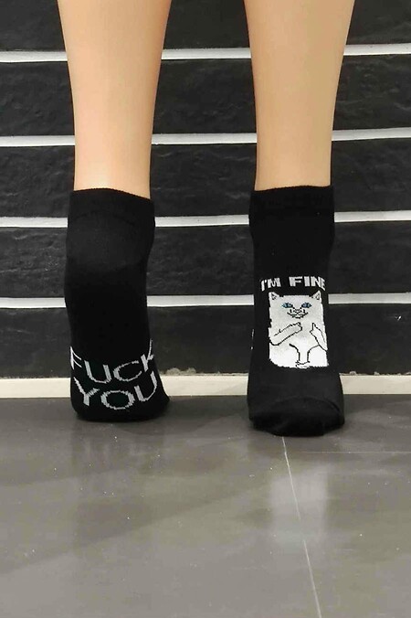 Cat for him socks (black). Golfs, socks. Color: black. #8024524
