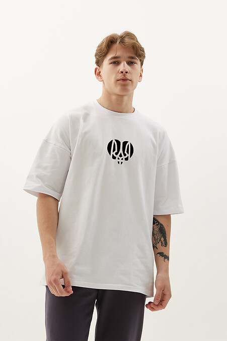 Męska koszulka СерцеГерб. T-shirty. Kolor: biały. #9000528