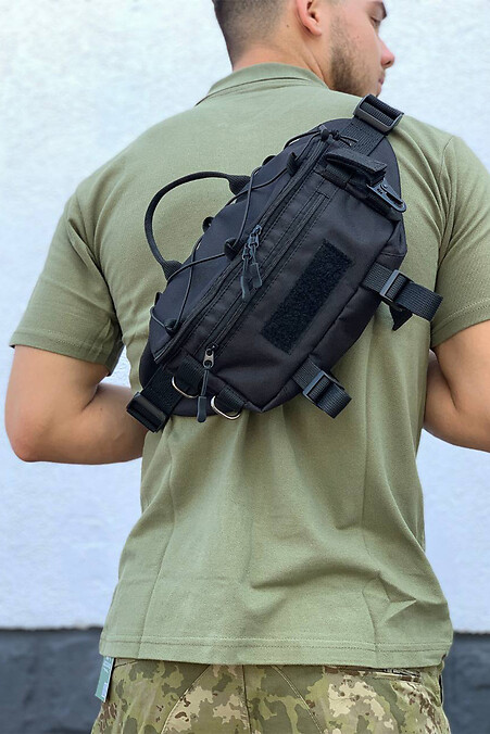 Torba T1 w kolorze czarnym z małym rzepem - #8039529