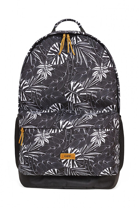 Рюкзак BACKPACK-2 | белые листья 1/20. Рюкзаки. Цвет: черный. #8011530