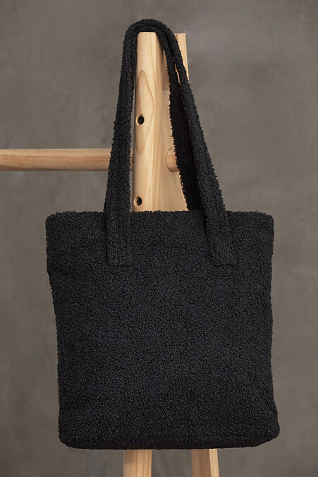 Damen Teddy Shopper Tasche Zartes Schwarz - #8049532